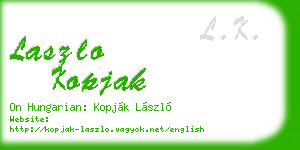 laszlo kopjak business card